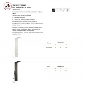 Colonna Doccia Attrezzata h150 Nero opaco SMASH - TECNICA